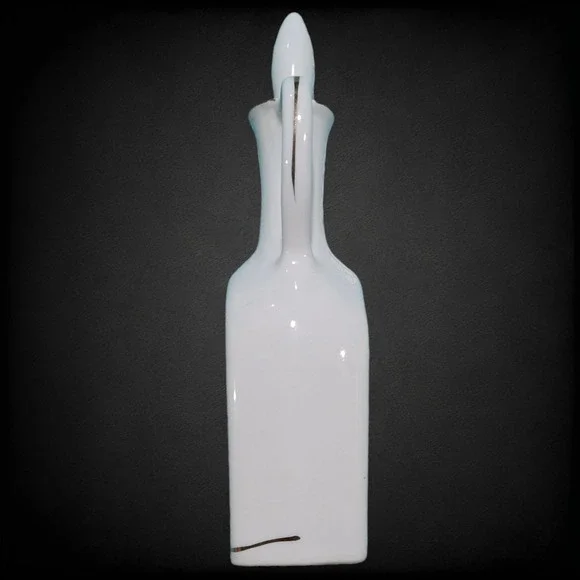 1950s Vintage Porcelain Decanter Floral Gold Trim Cork Stopper Mid-Century Cruet - Picture 5 of 16